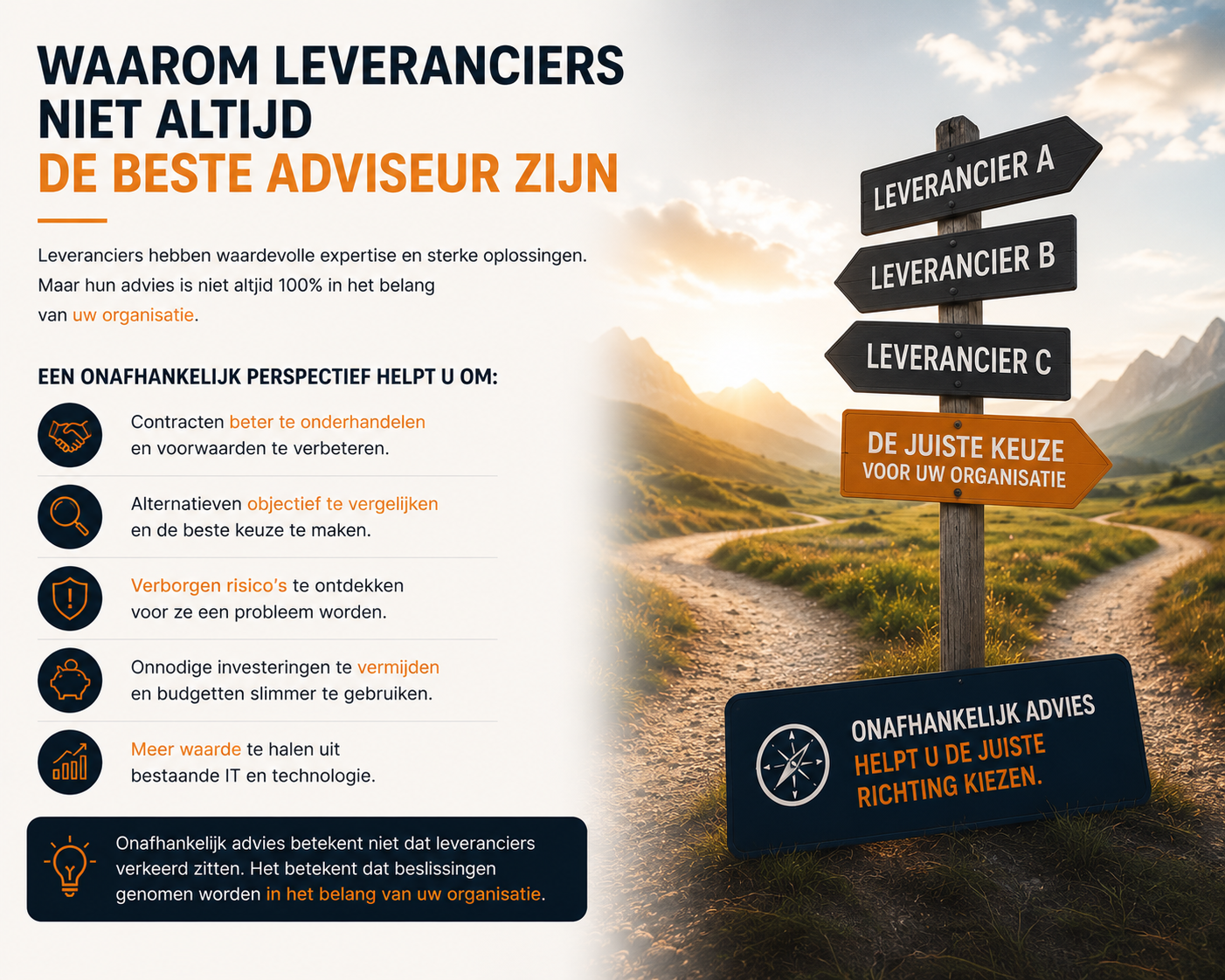 Waarom leveranciers niet altijd de beste adviseur zijn